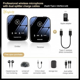 Wireless Lavalier Microphone For Dslr Camera Camcorder Smartphone And Tablet For Youtube Gift For Birthday/Easter/President's Day/Boy/Girlfriends
 Wireless Lavalier Microphone For Dslr Camera Camcorder Smartphone And Tablet For Youtube Gift For Birthday/Easter/President's Day/Boy/Girlfriends