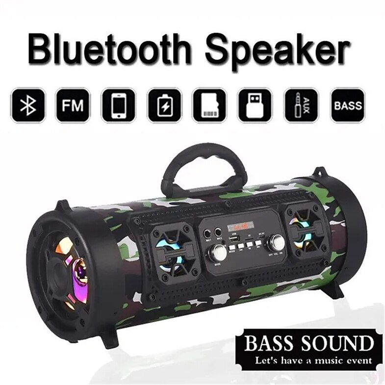 New USB /AUX/ TF Card Phone PC Subwoofer Speakerphone Wireless Bluetooth Portable Speaker Surround Stereo Outdoor Speaker
 New USB /AUX/ TF Card Phone PC Subwoofer Speakerphone Wireless Bluetooth Portable Speaker Surround Stereo Outdoor Speaker