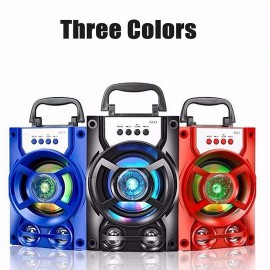 Bluetooth 5.1v Portable PA Speaker With/without Microphone Color Changing LED Light Rechargeable Karaoke Machine Supports TF Card/USB FM , Perfect for Party
