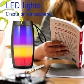 RGB Light BT5.0 Speaker Subwoofer TWS Pairing Wireless Portable Outdoor Card Large Memory Support TF Card/AUX/U Disk Color Ambience Light 360 HD Surround Sound - Perfect For Party Family Outdoor
 RGB Light BT5.0 Speaker Subwoofer TWS Pairing Wireless Portable Outdoor Card Large Memory Support TF Card/AUX/U Disk Color Ambience Light 360 HD Surround Sound - Perfect For Party Family Outdoor