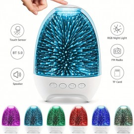 Wireless Night Light Wireless Speaker Touch Control Bedside Table Lamp 7-Color LED Portable Wireless Speakers Rechargeable Table Lamp Gift For Adult Teens Kids Boys And Girls