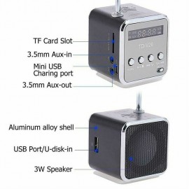 Mini Portable Stereo Audio Speaker Music Player FM Radio TF Card U Disk Support
 Mini Portable Stereo Audio Speaker Music Player FM Radio TF Card U Disk Support
