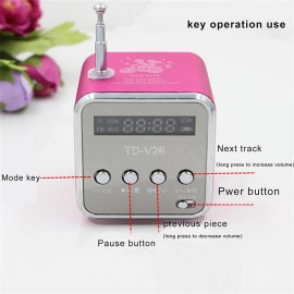Mini Portable Stereo Audio Speaker Music Player FM Radio TF Card U Disk Support
 Mini Portable Stereo Audio Speaker Music Player FM Radio TF Card U Disk Support