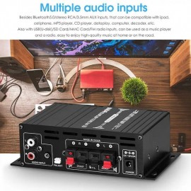 High Quality 1 Set 800W 2 Channel BT Mini HIFI Power Amplifier Audio Stereo Amp Home Car FM
 High Quality 1 Set 800W 2 Channel BT Mini HIFI Power Amplifier Audio Stereo Amp Home Car FM