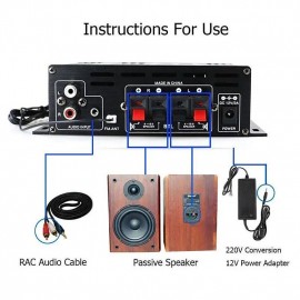 High Quality 1 Set 800W 2 Channel BT Mini HIFI Power Amplifier Audio Stereo Amp Home Car FM
 High Quality 1 Set 800W 2 Channel BT Mini HIFI Power Amplifier Audio Stereo Amp Home Car FM