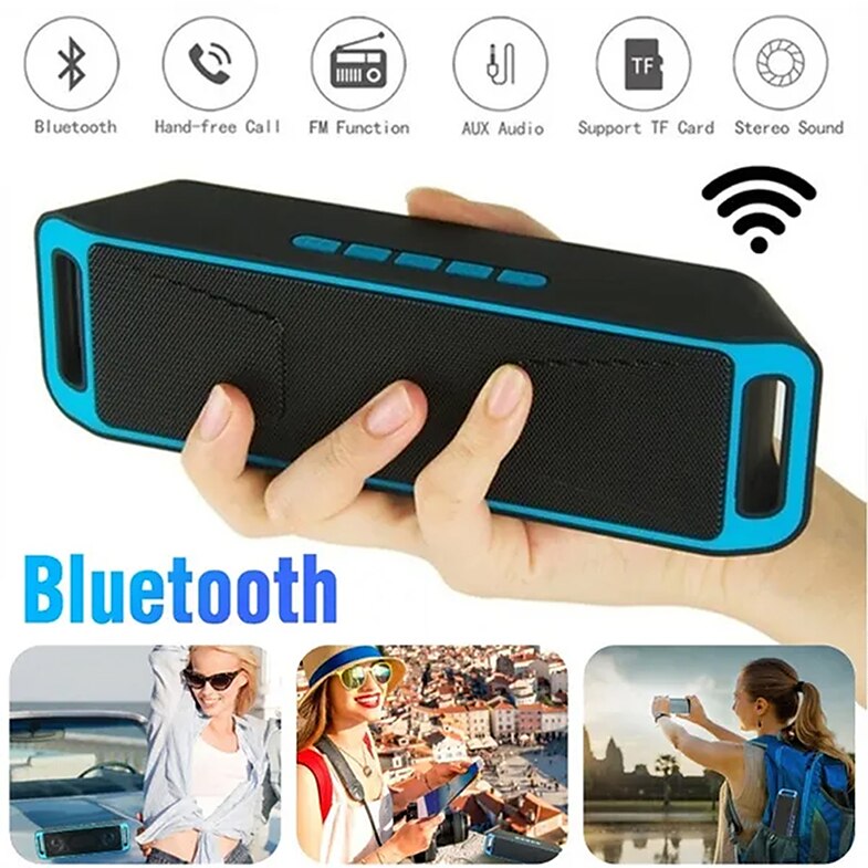 Portable Wireless Bluetooth Speakers Built-in 1800mAh Battery Power Bank Outdoor Portable TWS Speakers with Powerful Rich Bass Loud Stereo Sound 33ft Wireless Range HD Call Compatible with iPhone
 Portable Wireless Bluetooth Speakers Built-in 1800mAh Battery Power Bank Outdoor Portable TWS Speakers with Powerful Rich Bass Loud Stereo Sound 33ft Wireless Range HD Call Compatible with iPhone