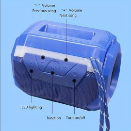 Wireless Small Speaker Subwoofer (battery Life About Five Hours Power 5W Wireless Version 5.0) Mini Home Outdoor Pluggable Card Long Duration
 Wireless Small Speaker Subwoofer (battery Life About Five Hours Power 5W Wireless Version 5.0) Mini Home Outdoor Pluggable Card Long Duration