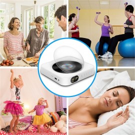 New Upgrade Bluetooth CD Player with Dust Protection and LED Screen 3.5 mm AUX Socket with Remote Control Home Audio FM Radio USB MP3 Music Player
