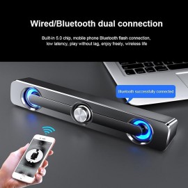 Wireless Bluetooth Soundbar Hi-Fi Stereo Speaker Upgraded Version Of High Sound Quality For SmartPhone/Tablet/Computer TVHome Theater TV Strong Bass Sound Bar
 Wireless Bluetooth Soundbar Hi-Fi Stereo Speaker Upgraded Version Of High Sound Quality For SmartPhone/Tablet/Computer TVHome Theater TV Strong Bass Sound Bar