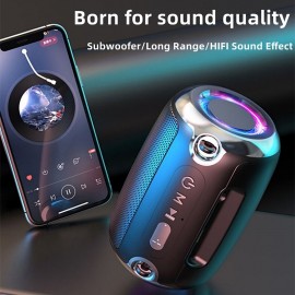 Bluetooth Speaker Portable Speaker Bluetooth Wireless Speaker HiFi Stereo LED RGB Lighting Outdoor Bluetooth Wireless Subwoofer for Car Office Gy
 Bluetooth Speaker Portable Speaker Bluetooth Wireless Speaker HiFi Stereo LED RGB Lighting Outdoor Bluetooth Wireless Subwoofer for Car Office Gy