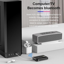 9 IN 1 bluetooth 5.0 Audio Transmitter Receiver Stereo Music Wireless Adapter 3.5mm AUX Jack FM Transmitter for Car TV MP3 PC
 9 IN 1 bluetooth 5.0 Audio Transmitter Receiver Stereo Music Wireless Adapter 3.5mm AUX Jack FM Transmitter for Car TV MP3 PC