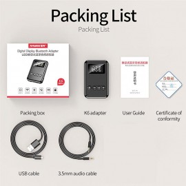 9 IN 1 bluetooth 5.0 Audio Transmitter Receiver Stereo Music Wireless Adapter 3.5mm AUX Jack FM Transmitter for Car TV MP3 PC
 9 IN 1 bluetooth 5.0 Audio Transmitter Receiver Stereo Music Wireless Adapter 3.5mm AUX Jack FM Transmitter for Car TV MP3 PC