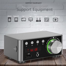 Bluetooth Digital Mini Amplifier 50WX2 Power Amplifier Board Bluetooth-compatible TPA3116 Receiver Stereo 12V Home Car Audio Amp USB U-disK TF Music Card Player
