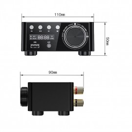 Bluetooth Digital Mini Amplifier 50WX2 Power Amplifier Board Bluetooth-compatible TPA3116 Receiver Stereo 12V Home Car Audio Amp USB U-disK TF Music Card Player
