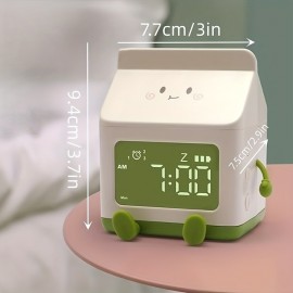 Milk box alarm clock for children's sleep training creative electronic clock silent bedside wake-up alarm clock countdown function
 Milk box alarm clock for children's sleep training creative electronic clock silent bedside wake-up alarm clock countdown function