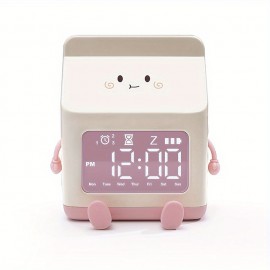 Milk box alarm clock for children's sleep training creative electronic clock silent bedside wake-up alarm clock countdown function
 Milk box alarm clock for children's sleep training creative electronic clock silent bedside wake-up alarm clock countdown function