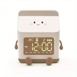 Milk box alarm clock for children's sleep training creative electronic clock silent bedside wake-up alarm clock countdown function
 Milk box alarm clock for children's sleep training creative electronic clock silent bedside wake-up alarm clock countdown function