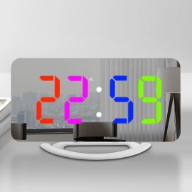 LED Mirror Table Clock Digital Alarm Clock RGB Display Memory Function LED Light Up Table Electronic Clock Nightstand Clock
 LED Mirror Table Clock Digital Alarm Clock RGB Display Memory Function LED Light Up Table Electronic Clock Nightstand Clock