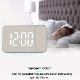 Digital Projection Alarm Clock For Bedroom Large LED Alarm Clock With 180 Projector On Ceiling Wall Projection Dimmer
 Digital Projection Alarm Clock For Bedroom Large LED Alarm Clock With 180 Projector On Ceiling Wall Projection Dimmer