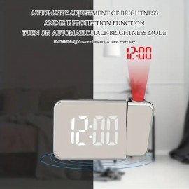 Digital Projection Alarm Clock For Bedroom Large LED Alarm Clock With 180 Projector On Ceiling Wall Projection Dimmer
 Digital Projection Alarm Clock For Bedroom Large LED Alarm Clock With 180 Projector On Ceiling Wall Projection Dimmer