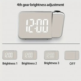 Digital Projection Alarm Clock For Bedroom Large LED Alarm Clock With 180 Projector On Ceiling Wall Projection Dimmer
 Digital Projection Alarm Clock For Bedroom Large LED Alarm Clock With 180 Projector On Ceiling Wall Projection Dimmer