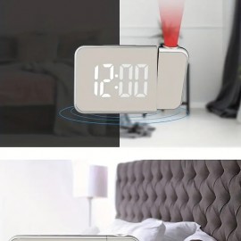 Digital Projection Alarm Clock For Bedroom Large LED Alarm Clock With 180 Projector On Ceiling Wall Projection Dimmer
 Digital Projection Alarm Clock For Bedroom Large LED Alarm Clock With 180 Projector On Ceiling Wall Projection Dimmer