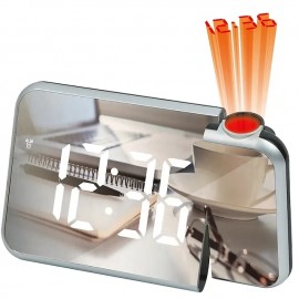 Digital Projection Alarm Clock For Bedroom Large LED Alarm Clock With 180 Projector On Ceiling Wall Projection Dimmer
 Digital Projection Alarm Clock For Bedroom Large LED Alarm Clock With 180 Projector On Ceiling Wall Projection Dimmer