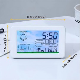 LCD Multi-function Weather Temperature And Humidity Electronic Clock Wall-mounted Household Large-screen Digital Calendar Shipment Without Battery
 LCD Multi-function Weather Temperature And Humidity Electronic Clock Wall-mounted Household Large-screen Digital Calendar Shipment Without Battery