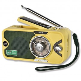 3600mAh Emergency Crank &NOAA Weather Radio Hand Crank/Solar/USB ChargingPortable Radio With (AM FM /WB) Radio With Other Function For BT Speaker &Flashlight& Phone Charger&Power Bank & MP3 Playe

