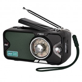 3600mAh Emergency Crank &NOAA Weather Radio Hand Crank/Solar/USB ChargingPortable Radio With (AM FM /WB) Radio With Other Function For BT Speaker &Flashlight& Phone Charger&Power Bank & MP3 Playe
