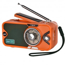 3600mAh Emergency Crank &NOAA Weather Radio Hand Crank/Solar/USB ChargingPortable Radio With (AM FM /WB) Radio With Other Function For BT Speaker &Flashlight& Phone Charger&Power Bank & MP3 Playe

