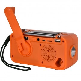 3600mAh Emergency Crank &NOAA Weather Radio Hand Crank/Solar/USB ChargingPortable Radio With (AM FM /WB) Radio With Other Function For BT Speaker &Flashlight& Phone Charger&Power Bank & MP3 Playe

