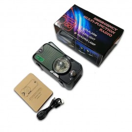 3600mAh Emergency Crank &NOAA Weather Radio Hand Crank/Solar/USB ChargingPortable Radio With (AM FM /WB) Radio With Other Function For BT Speaker &Flashlight& Phone Charger&Power Bank & MP3 Playe
