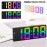 Digital Alarm Clock Color Font LED Display Bedroom Electronic Desktop Alarm Clock
