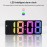Digital Alarm Clock Color Font LED Display Bedroom Electronic Desktop Alarm Clock