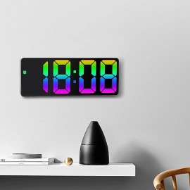 Digital Alarm Clock Color Font LED Display Bedroom Electronic Desktop Alarm Clock
 Digital Alarm Clock Color Font LED Display Bedroom Electronic Desktop Alarm Clock