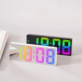 Digital Alarm Clock Color Font LED Display Bedroom Electronic Desktop Alarm Clock
 Digital Alarm Clock Color Font LED Display Bedroom Electronic Desktop Alarm Clock