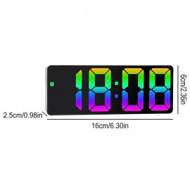 Digital Alarm Clock Color Font LED Display Bedroom Electronic Desktop Alarm Clock
 Digital Alarm Clock Color Font LED Display Bedroom Electronic Desktop Alarm Clock