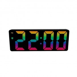 Digital Alarm Clock Color Font LED Display Bedroom Electronic Desktop Alarm Clock
 Digital Alarm Clock Color Font LED Display Bedroom Electronic Desktop Alarm Clock