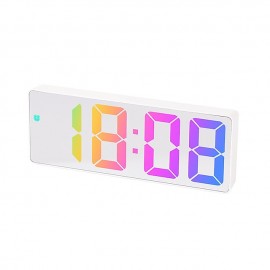Digital Alarm Clock Color Font LED Display Bedroom Electronic Desktop Alarm Clock
 Digital Alarm Clock Color Font LED Display Bedroom Electronic Desktop Alarm Clock