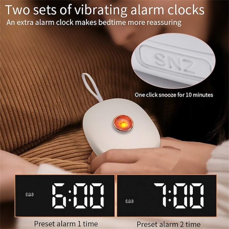 Portable Silent Vibration Alarm Clock for Students to Wake up Powerfully Adorable and Mute Digital Clock
 Portable Silent Vibration Alarm Clock for Students to Wake up Powerfully Adorable and Mute Digital Clock