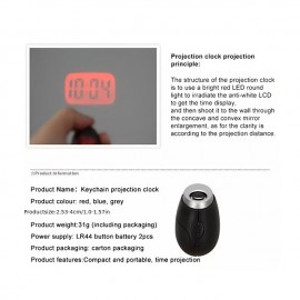Creative Projection Electronic Clock LED Digital Clock Mini Portable Projection Clock Flashlight Keychain Projection Watch
 Creative Projection Electronic Clock LED Digital Clock Mini Portable Projection Clock Flashlight Keychain Projection Watch