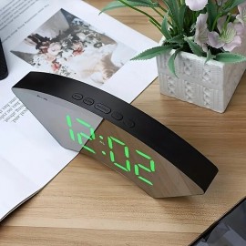 Creative Alarm Clock Fan-shaped Alarm Clock Snooze Alarm Clock Bedside Student Alarm Clock Modern Simple Multi-function Alarm Clock USB Charging Cable No Battery
 Creative Alarm Clock Fan-shaped Alarm Clock Snooze Alarm Clock Bedside Student Alarm Clock Modern Simple Multi-function Alarm Clock USB Charging Cable No Battery