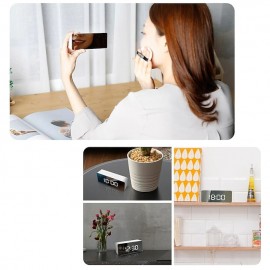 LED Light Mirror Alarm Clock with Dimmer Nap Temperature Function for Office Bedroom Travel Digital Clock Home Decor
 LED Light Mirror Alarm Clock with Dimmer Nap Temperature Function for Office Bedroom Travel Digital Clock Home Decor