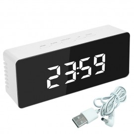 LED Light Mirror Alarm Clock with Dimmer Nap Temperature Function for Office Bedroom Travel Digital Clock Home Decor
 LED Light Mirror Alarm Clock with Dimmer Nap Temperature Function for Office Bedroom Travel Digital Clock Home Decor
