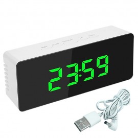 LED Light Mirror Alarm Clock with Dimmer Nap Temperature Function for Office Bedroom Travel Digital Clock Home Decor
 LED Light Mirror Alarm Clock with Dimmer Nap Temperature Function for Office Bedroom Travel Digital Clock Home Decor