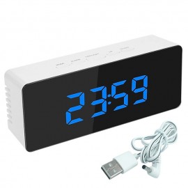 LED Light Mirror Alarm Clock with Dimmer Nap Temperature Function for Office Bedroom Travel Digital Clock Home Decor
 LED Light Mirror Alarm Clock with Dimmer Nap Temperature Function for Office Bedroom Travel Digital Clock Home Decor