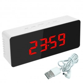 LED Light Mirror Alarm Clock with Dimmer Nap Temperature Function for Office Bedroom Travel Digital Clock Home Decor
 LED Light Mirror Alarm Clock with Dimmer Nap Temperature Function for Office Bedroom Travel Digital Clock Home Decor