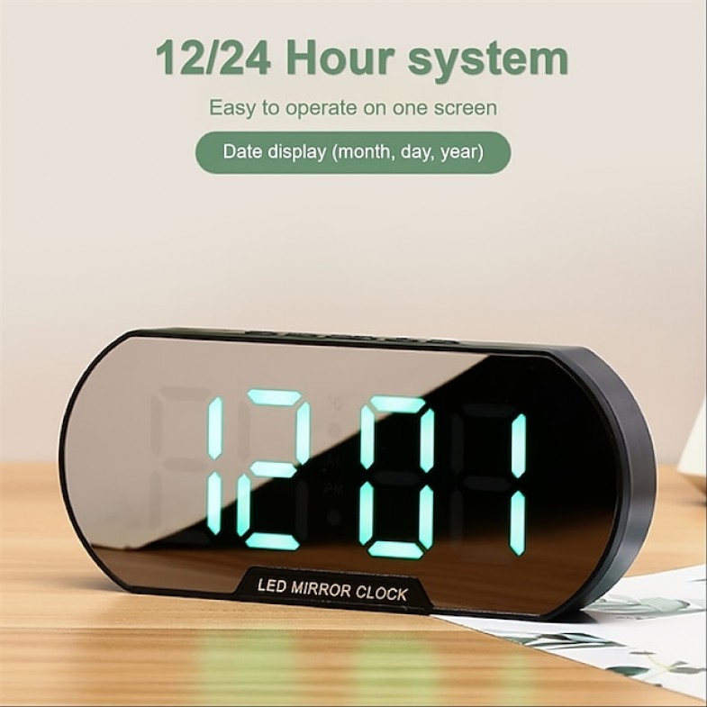 Smart Digital Alarm Clock with LED Display and USB Charging - Perfect for Students and Desktop Use
 Smart Digital Alarm Clock with LED Display and USB Charging - Perfect for Students and Desktop Use