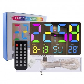 Color Large Font Alarm Clock LED Clock Bedside Clock Large Screen Electronic Clock Wall Clock
 Color Large Font Alarm Clock LED Clock Bedside Clock Large Screen Electronic Clock Wall Clock